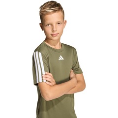 Camiseta adidas Train Essentials Três Listras - Infantil - Foto 4