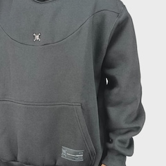 Moletom Masculino Canguru Oversized Skull Pin Blackout Oakley - Foto 3