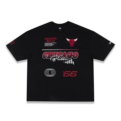 Camiseta New Era Oversize Chicago Bulls NBA - Masculina - Foto 1