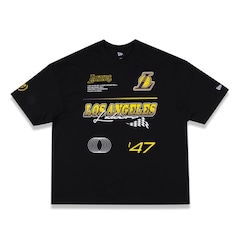 Camiseta New Era Oversize Los Angeles Lakers NBA - Masculina - Foto 1