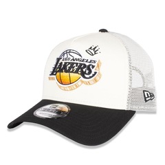 Boné Unissex New Era 9FORTY A-Frame Trucker Los Angeles Lakers NBA Aba Curva - Foto 1