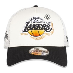 Boné Unissex New Era 9FORTY A-Frame Trucker Los Angeles Lakers NBA Aba Curva - Foto 2