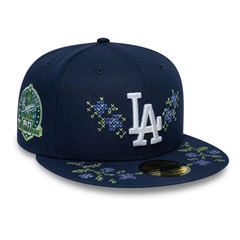 Boné Unissex New Era 59FIFTY Los Angeles Dodgers MLB Garden Aba Reta - Foto 3