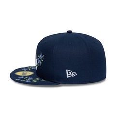 Boné Unissex New Era 59FIFTY Los Angeles Dodgers MLB Garden Aba Reta - Foto 5
