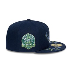 Boné Unissex New Era 59FIFTY Los Angeles Dodgers MLB Garden Aba Reta - Foto 6