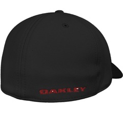 Boné Unissex Oakley Tincan Cap Pitch Black Flame Aba Curva - Foto 4