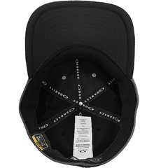 Boné Unissex Oakley Tincan Cap Pitch Black Flame Aba Curva - Foto 5