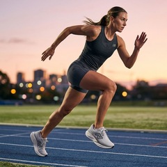 Kit Tênis New Balance Kaiha Road V2 e Meia - Feminino - Foto 4