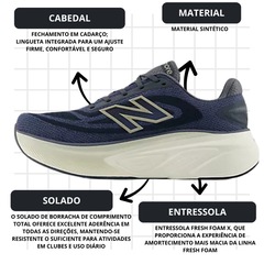 Kit Tênis New Balance More V6 e Meia - Masculino - Foto 5