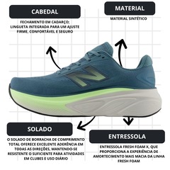 Kit Tênis New Balance More V6 e Meia - Masculino - Foto 5