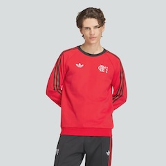 Blusão Moletom do Flamengo Originals Gola Redonda adidas - Foto 1