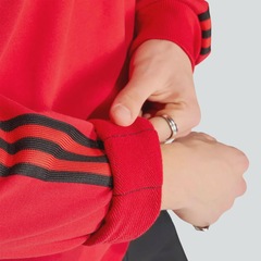 Blusão Moletom do Flamengo Originals Gola Redonda adidas - Foto 4