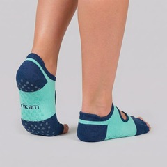 Meia Cano Curto Rikam Micro Invisível Pilates Sem Costura Feminina - Foto 2