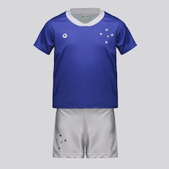 Kit do Cruzeiro Baby com Bordado FutFanatics Infantil - Foto 1