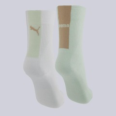 Kit Meia Cano Médio Logo 2 Pares Puma Feminina - Foto 2