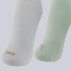 Kit Meia Cano Médio Logo 2 Pares Puma Feminina - Foto 3