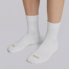 Kit Meia Cano Médio Logo 2 Pares Puma Feminina - Foto 5