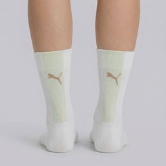 Kit Meia Cano Médio Logo 2 Pares Puma Feminina - Foto 7