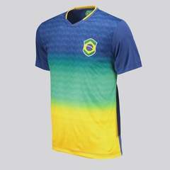 Camisa Brasil Logo Samba FutFanatics Masculina - Foto 2
