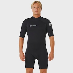 Short John Masculino Rip Curl Trad Back Zip Black 2/2mm - Foto 1