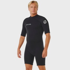Short John Masculino Rip Curl Trad Back Zip Black 2/2mm - Foto 2