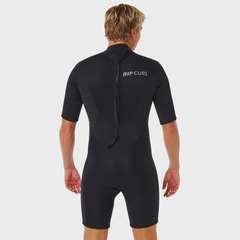 Short John Masculino Rip Curl Trad Back Zip Black 2/2mm - Foto 3