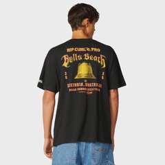 Camiseta Rip Curl Bells Beach Pro Logo Black Importada - Masculina - Foto 2