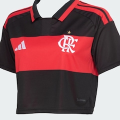 Camisa do Flamengo Cropped Uniforme 1 2026 adidas Feminina - Foto 4