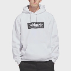 Moletom Canguru adidas Skateboarding Hoodie White Masculino - Foto 1