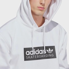 Moletom Canguru adidas Skateboarding Hoodie White Masculino - Foto 3