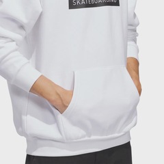Moletom Canguru adidas Skateboarding Hoodie White Masculino - Foto 4