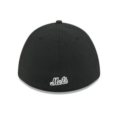 Boné Unissex New Era 39THIRTY M-Crown New York Mets MLB Aba Curva - Foto 4