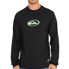 Camiseta Manga Longa Quiksilver ML Domed Logo Flaming Heat - Masculina - Foto 1