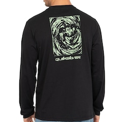 Camiseta Manga Longa Quiksilver ML Domed Logo Flaming Heat - Masculina - Foto 2