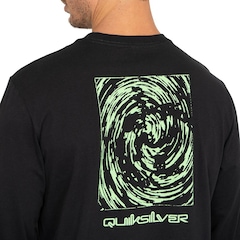 Camiseta Manga Longa Quiksilver ML Domed Logo Flaming Heat - Masculina - Foto 4