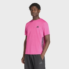 Camiseta adidas Workout Essentials Base 3 Listras - Masculina - Foto 2