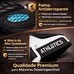 Luvas Fitiness Gold Sports Athlgtics Gel Meio Dedos Anti Slip Com Silicone e Respirável - Foto 3