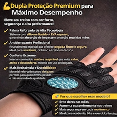 Luvas Fitiness Gold Sports Athlgtics Gel Meio Dedos Anti Slip Com Silicone e Respirável - Foto 4