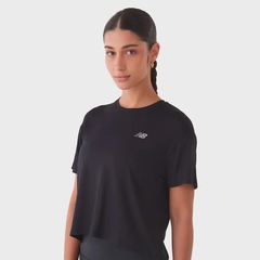 Camiseta Cropped New Balance Drapey Feminina - Foto 2