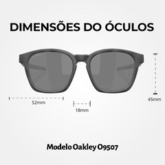Óculos de Sol Unissex Oakley Shackle Matte Black Camo Prizm Black - Foto 8
