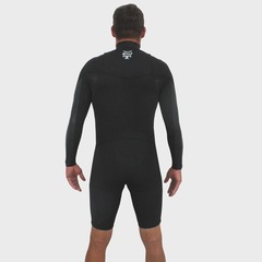 Short John Masculino Mercury Spring Chest Zip Black Importado Quiksilver 2/2mm - Foto 4