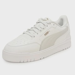 Tênis Unissex Puma Shuffle Downtown White Gray Gold - Foto 1