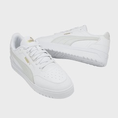 Tênis Unissex Puma Shuffle Downtown White Gray Gold - Foto 3