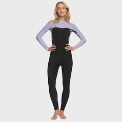 Long John Roxy Swell Series Back Zip Anthracite Splash Importado Feminino 3/2mm - Foto 1