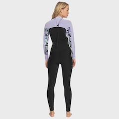 Long John Roxy Swell Series Back Zip Anthracite Splash Importado Feminino 3/2mm - Foto 5