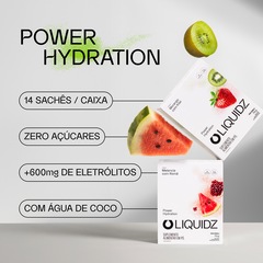 Eletrólitos LIQUIDZ® Zero Açúcares - Sabor Morango com Kiwi - Kit 1 Caixa - 14 sachês - Foto 4