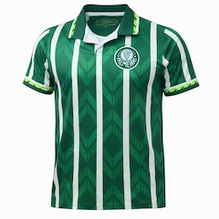 Camisa Polo do Palmeiras Retrô 1996 Listrada Betel Plus Size - Masculina - Foto 1