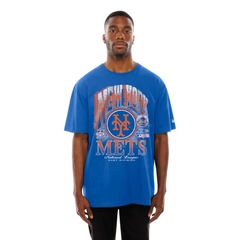 Camiseta New Era Oversize New York Mets MLB - Masculina - Foto 1