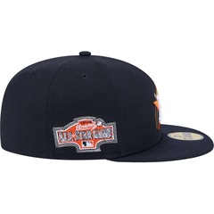 Boné Unissex New Era 59FIFTY Fitted Houston Astros State Stitch Aba Reta - Foto 5