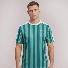 Camiseta Ess Relaxad Striped Football Jersey Puma Masculina - Foto 1